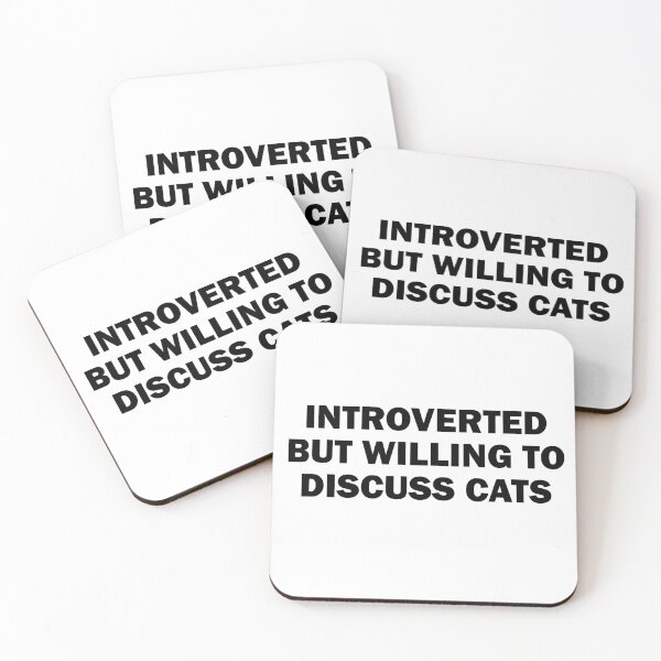 Item preview, introverted but willing to discuss cats designed and sold by sciles.