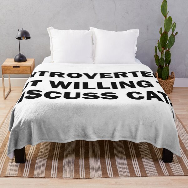 Item preview, introverted but willing to discuss cats designed and sold by sciles.