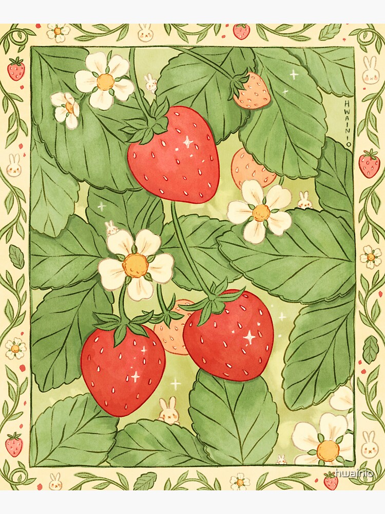 Thumbnail 5 of 5, Tote Bag, Strawberries for Life designed and sold by hwainio.