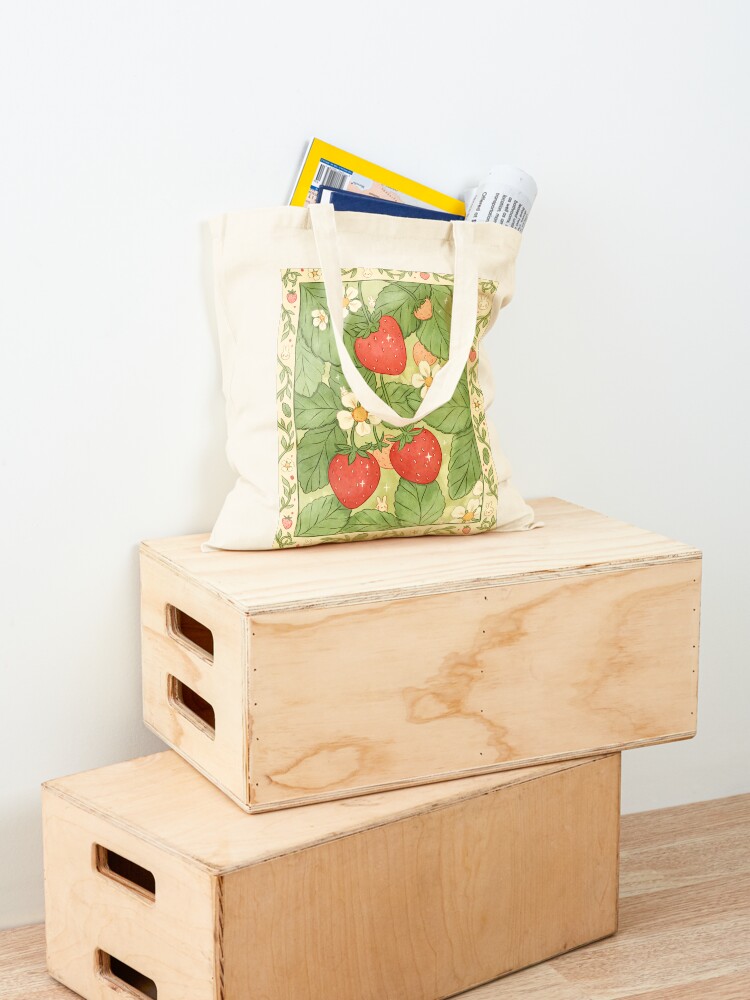 Thumbnail 4 of 5, Tote Bag, Strawberries for Life designed and sold by hwainio.