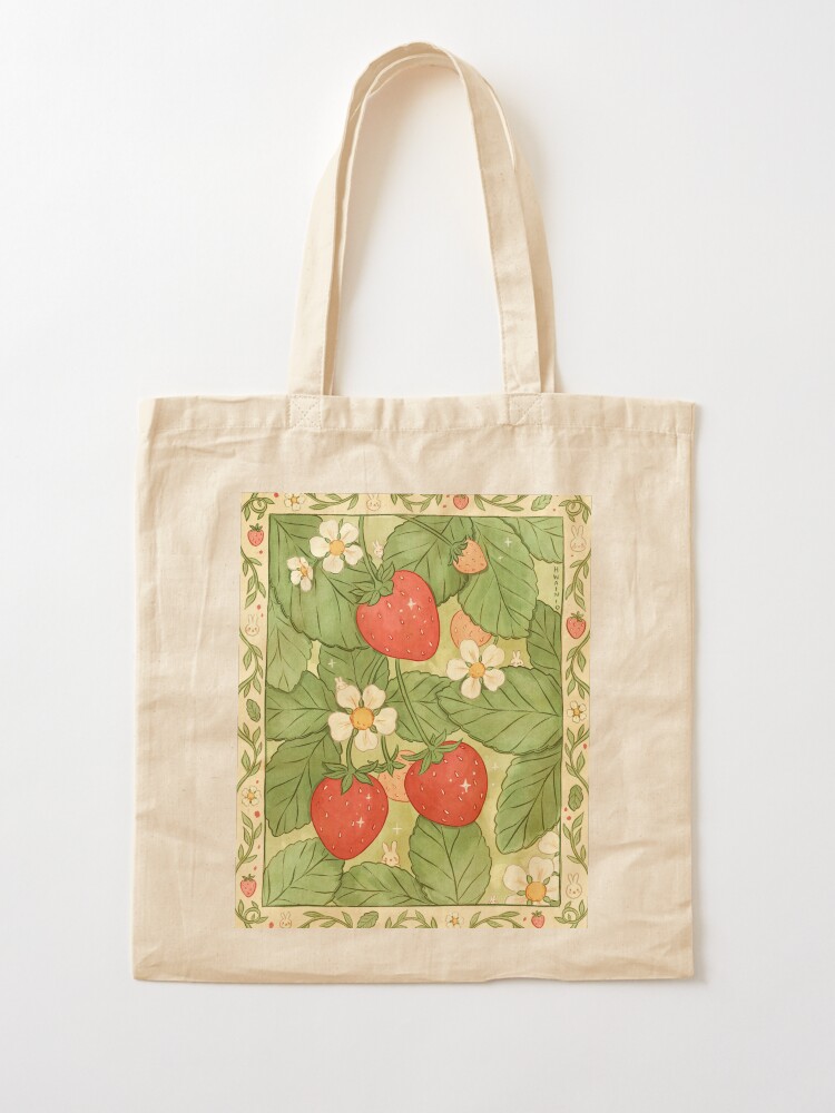 Thumbnail 2 of 5, Tote Bag, Strawberries for Life designed and sold by hwainio.
