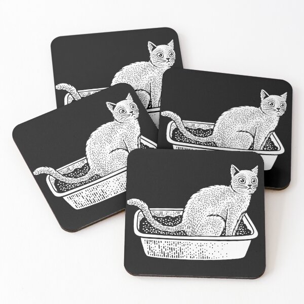 Item preview, Cat on cat toilet designed and sold by IronicEmpire.