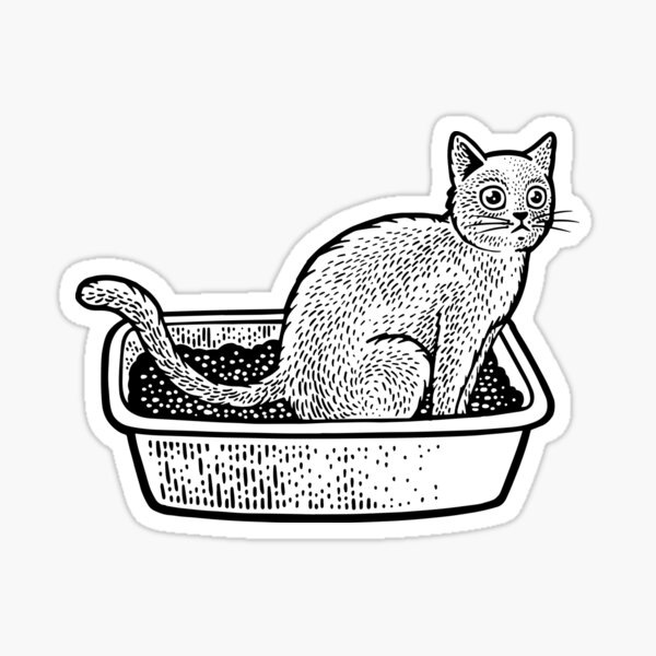 Item preview, Cat on cat toilet designed and sold by IronicEmpire.