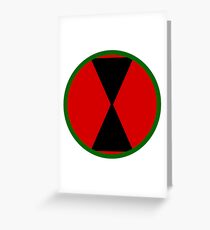 Logo of the 7th Infantry Division, U.S. Army Greeting Card