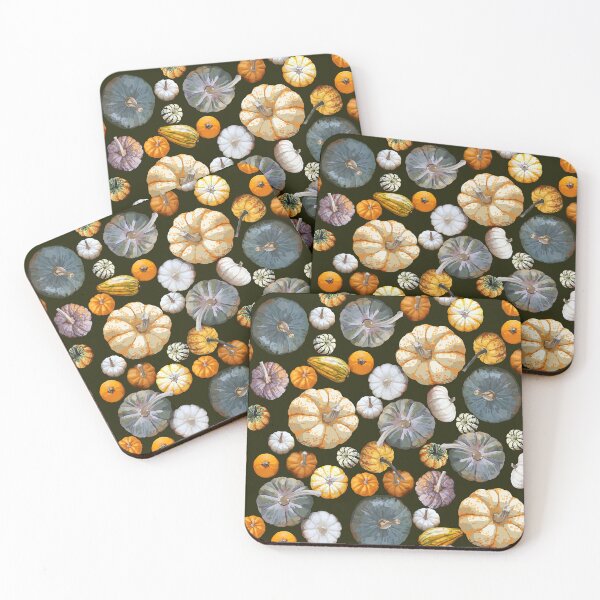 Item preview, Pumpkin Tile 2 (Dark Green) designed and sold by Zia Frazier.