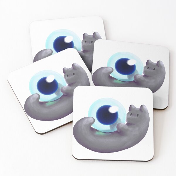 Item preview, Slug Cat Playing With an Egg (Blue) designed and sold by MonokromeDemon.