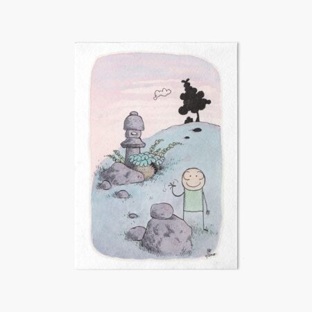 Raymondo and a Garden Lantern Art Board Print