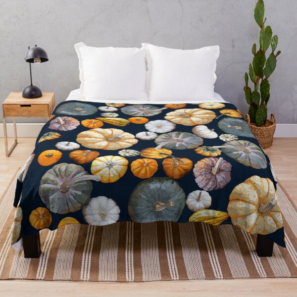 Item preview, Pumpkin Tile 2 (Dark Blue) designed and sold by Zia Frazier.