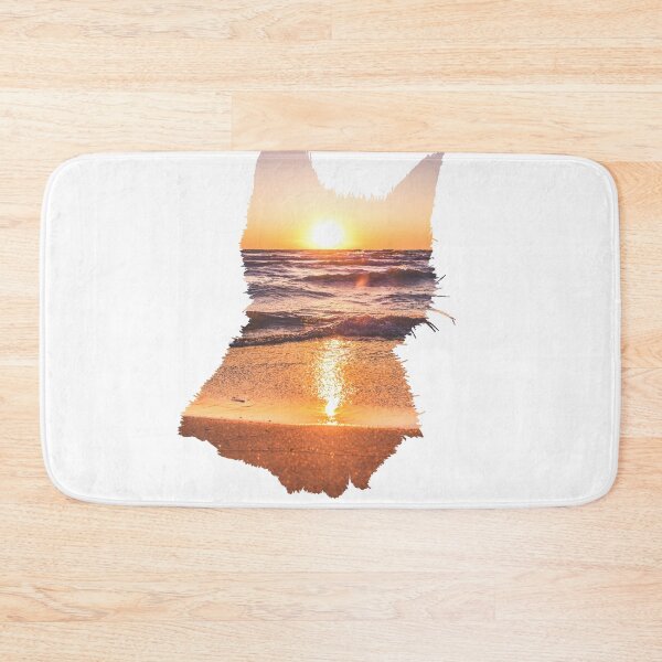 Item preview, Sunset Ocean Waves View Cat designed and sold by kryative.