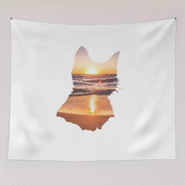 Item preview, Sunset Ocean Waves View Cat designed and sold by kryative.