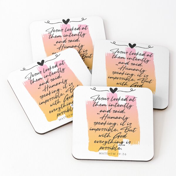 Item preview, Matthew 19:26 | Bible Verse | Christian Faith designed and sold by NobleForte.