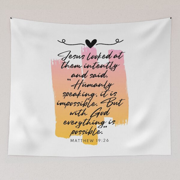 Item preview, Matthew 19:26 | Bible Verse | Christian Faith designed and sold by NobleForte.