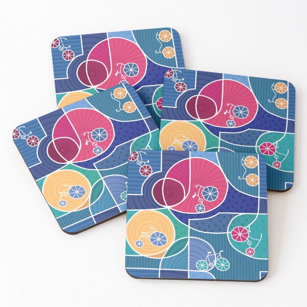 Item preview, Park of colorful bicycles! designed and sold by AliciaDiamond.