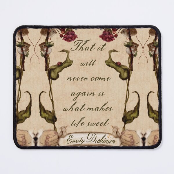 Item preview, Emily Dickinson Quote That it  will  never come  again is  what makes  life sweet EMILY DICKINSON Woodland watercolor  frame designed and sold by Monica Laipple.