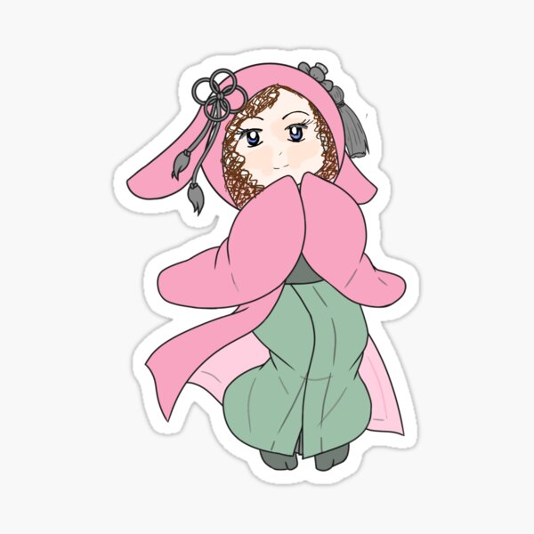 Cute Anime Girl Sticker For Sale By Douniazad Dz Redbubble