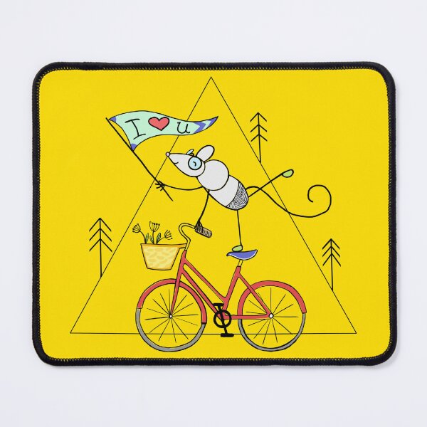 Item preview, Tougä the mouse and his red bike designed and sold by PrismaM.