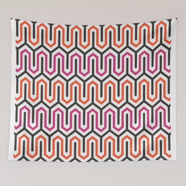 Item preview, Lock & Key - Flame Orange/PinkYarrow/Charcoal designed and sold by PlanetNine.