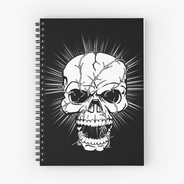 Item preview, Barbed Wire  White Skull  designed and sold by Gothic Fantasy.