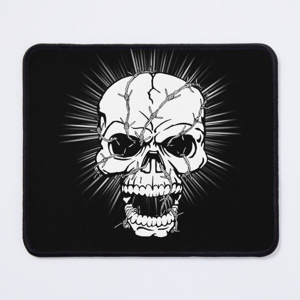 Item preview, Barbed Wire  White Skull  designed and sold by Gothic Fantasy.