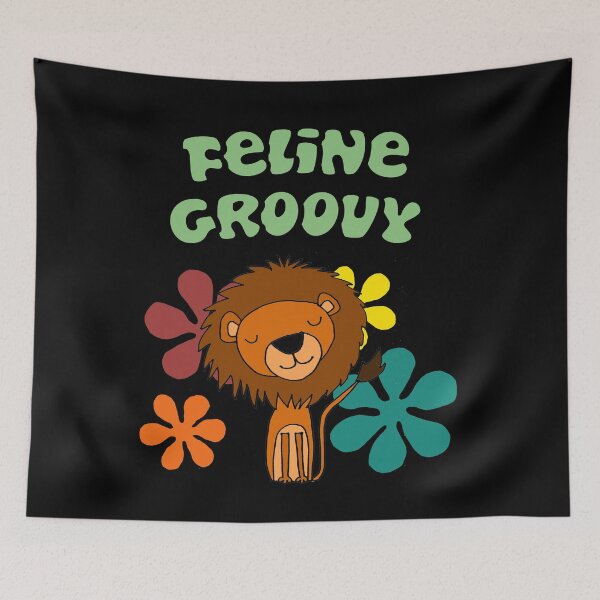Item preview, Funny Feline Groovy Lion Retro Cartoon designed and sold by Nature's Fancy.