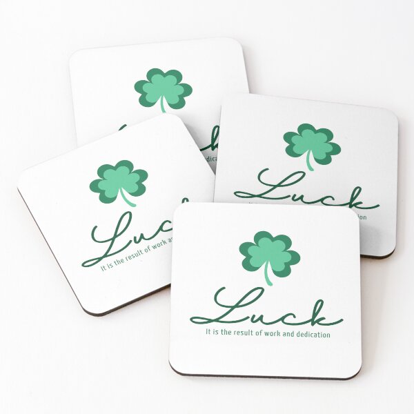 Item preview, Luck Is The Result Of Work  And Dedication Motivational design designed and sold by Hypert-Shirt.