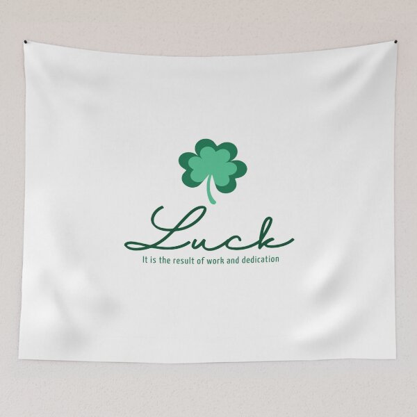 Item preview, Luck Is The Result Of Work  And Dedication Motivational design designed and sold by Hypert-Shirt.