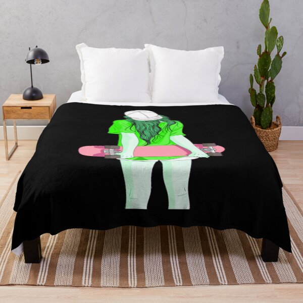 Item preview, girl with skateboard designed and sold by loka-Art.