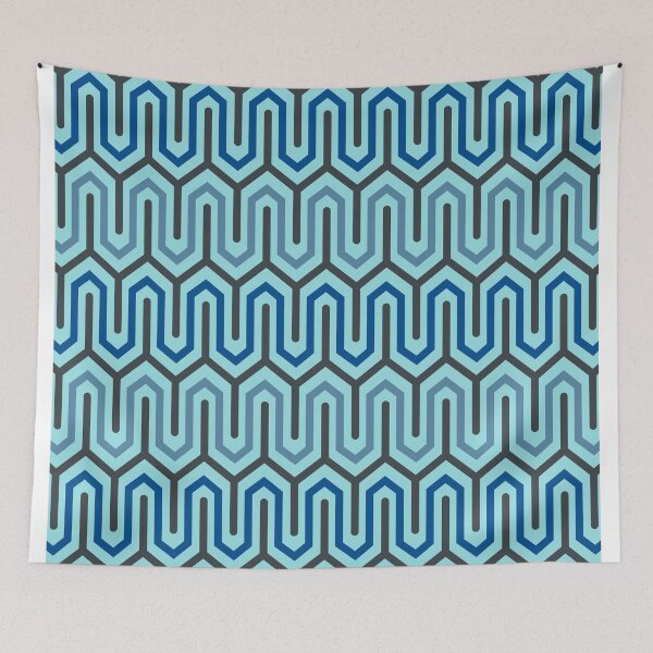 Item preview, Lock & Key - Paradise Blue/Niagara Blue/Lapis Blue/Charcoal Gray designed and sold by PlanetNine.