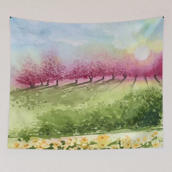 Item preview, Spring Morning Watercolor designed and sold by KimberlyShawArt.