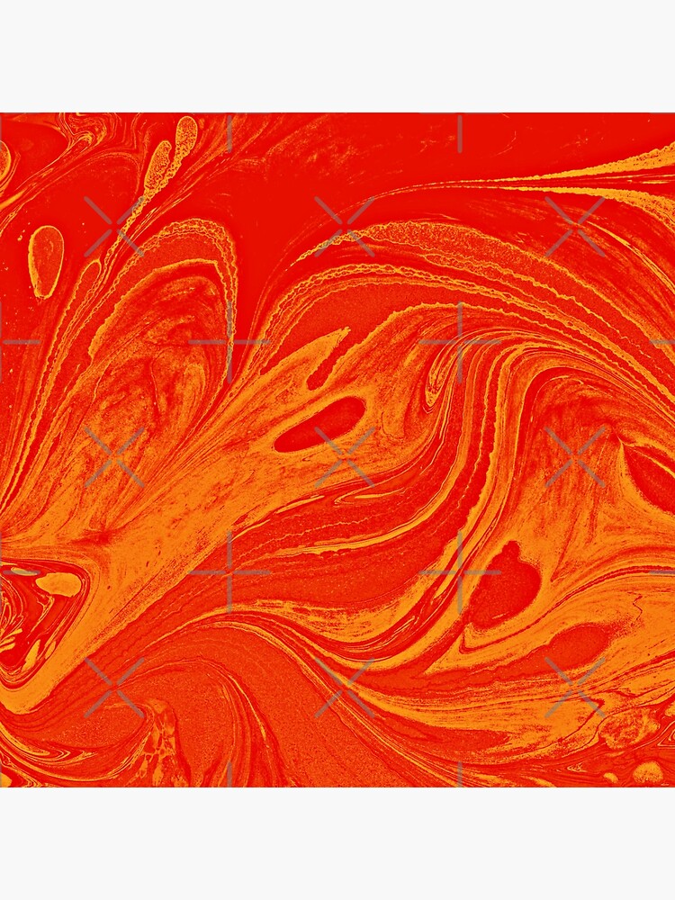 "Orange Trippy Liquid Art Stoked Up Art" Poster for Sale by