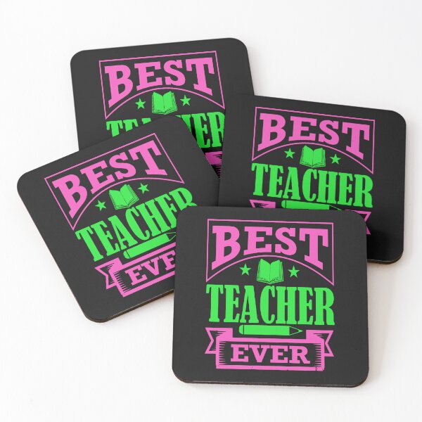 Item preview, Best Teacher Ever Pink and Green Letters Teacher Design Colorful text  designed and sold by Cordiality.