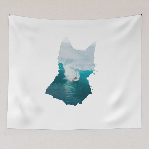 Item preview, Surfing Sea Waves Cat designed and sold by kryative.
