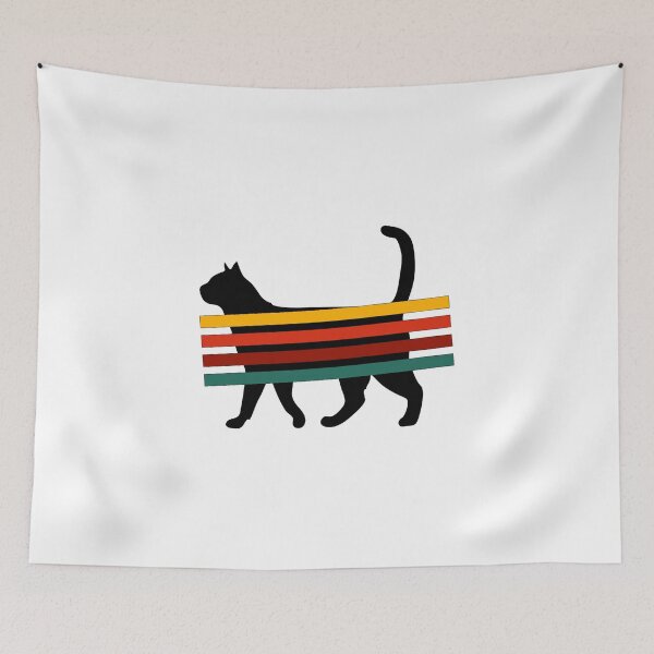 Item preview, cat with color strips designed and sold by shellle in the ocean.