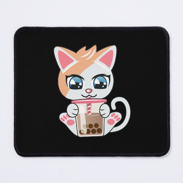 Item preview, cat drinking boba tea, cat drinking milk designed and sold by THROUGH-LIFE.