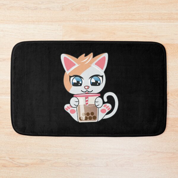 Item preview, cat drinking boba tea, cat drinking milk designed and sold by THROUGH-LIFE.