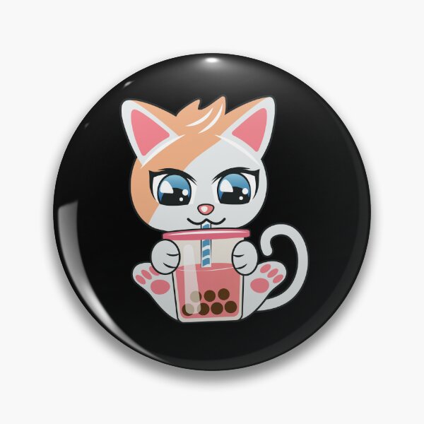 Item preview, cat drinking boba tea, cat drinking milk designed and sold by THROUGH-LIFE.