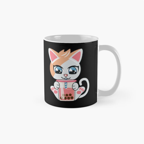 Item preview, cat drinking boba tea, cat drinking milk designed and sold by THROUGH-LIFE.