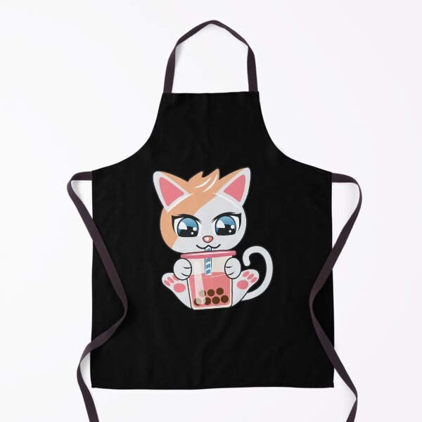 Item preview, cat drinking boba tea, cat drinking milk designed and sold by THROUGH-LIFE.