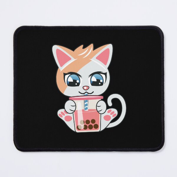 Item preview, cat drinking boba tea, cat drinking milk designed and sold by THROUGH-LIFE.