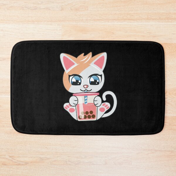 Item preview, cat drinking boba tea, cat drinking milk designed and sold by THROUGH-LIFE.