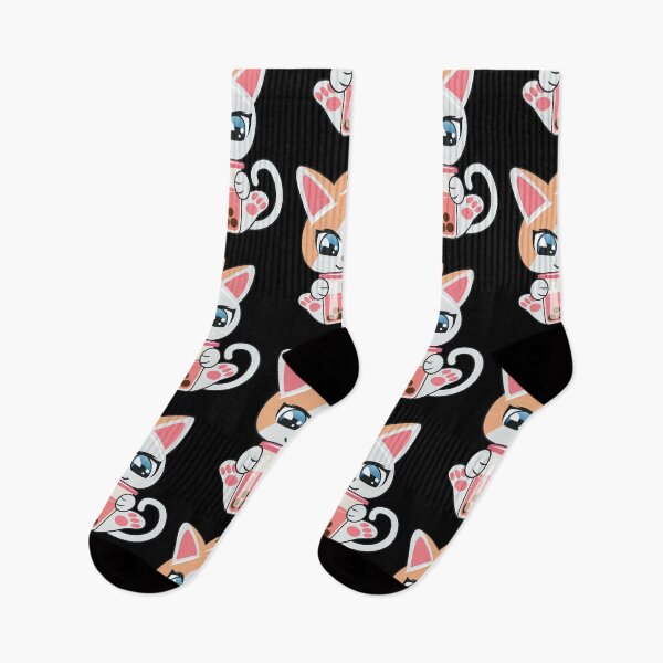 Item preview, cat drinking boba tea, cat drinking milk designed and sold by THROUGH-LIFE.