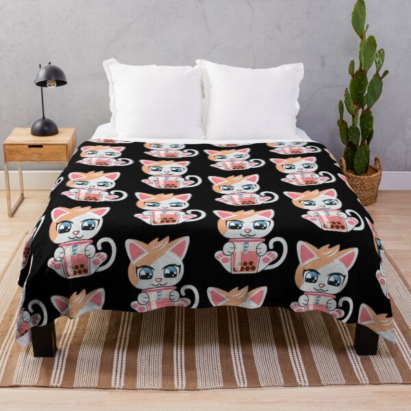 Item preview, cat drinking boba tea, cat drinking milk designed and sold by THROUGH-LIFE.