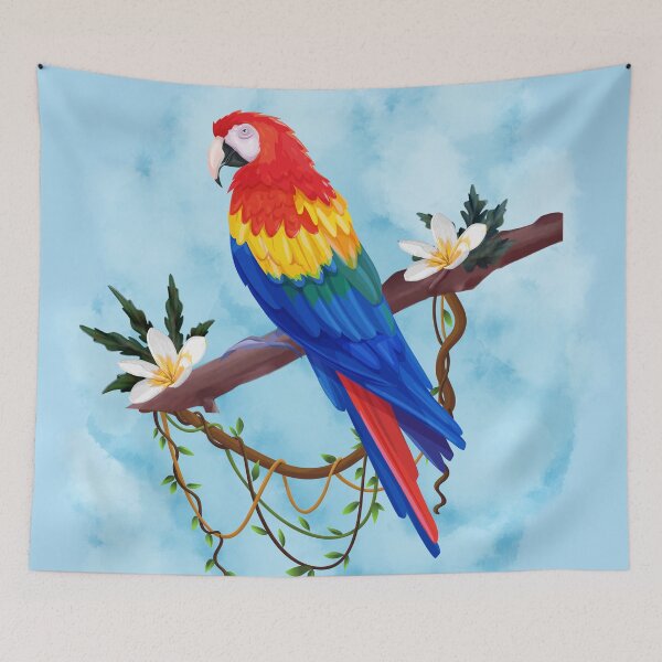 Item preview, Parrot on Branch designed and sold by Skippy-Froggy.