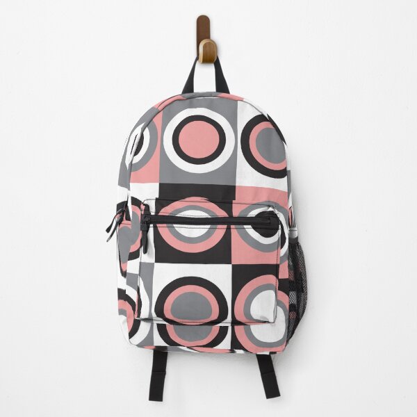 Item preview, Pink Gray Black White Circle Pattern designed and sold by ValeriesGallery.