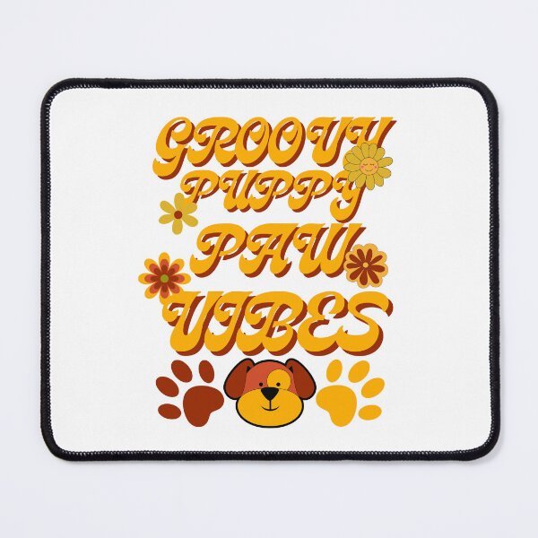 Item preview, Groovy Puppy Paw Vibes, 70s Flower Child Puppy Paw designed and sold by GarnersDesigns.