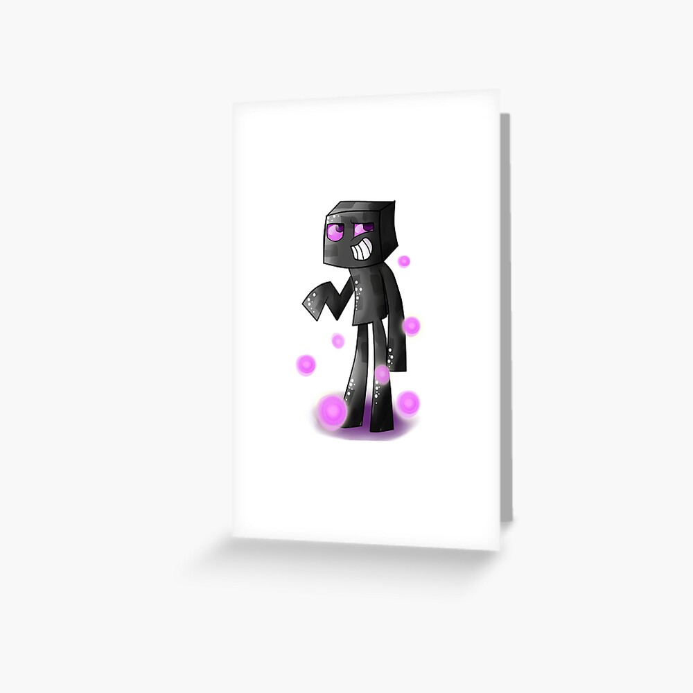 Cute Minecraft Creeper and Enderman Greeting Card for Sale by ddkart