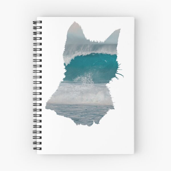 Item preview, Blue Ocean Waves Crashing on Shore Cat designed and sold by kryative.