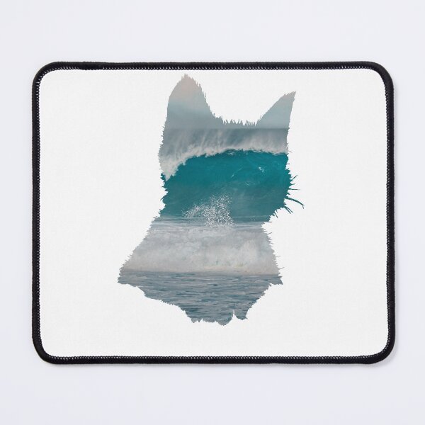 Item preview, Blue Ocean Waves Crashing on Shore Cat designed and sold by kryative.