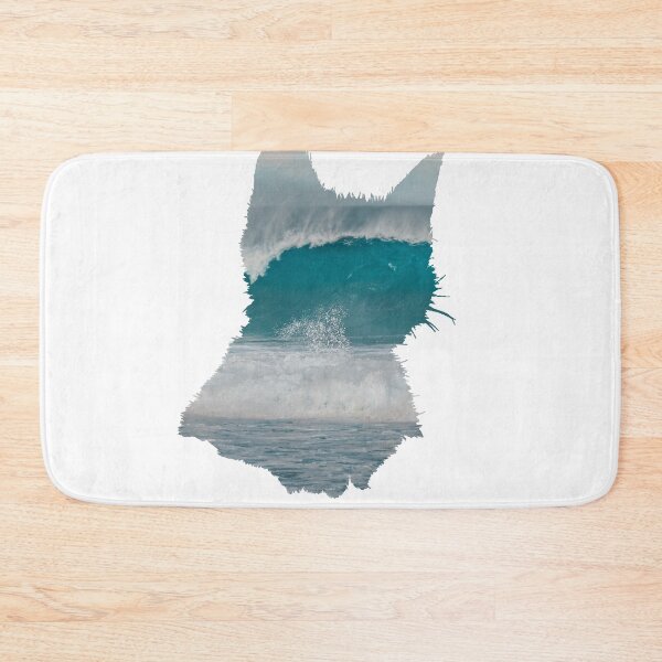 Item preview, Blue Ocean Waves Crashing on Shore Cat designed and sold by kryative.