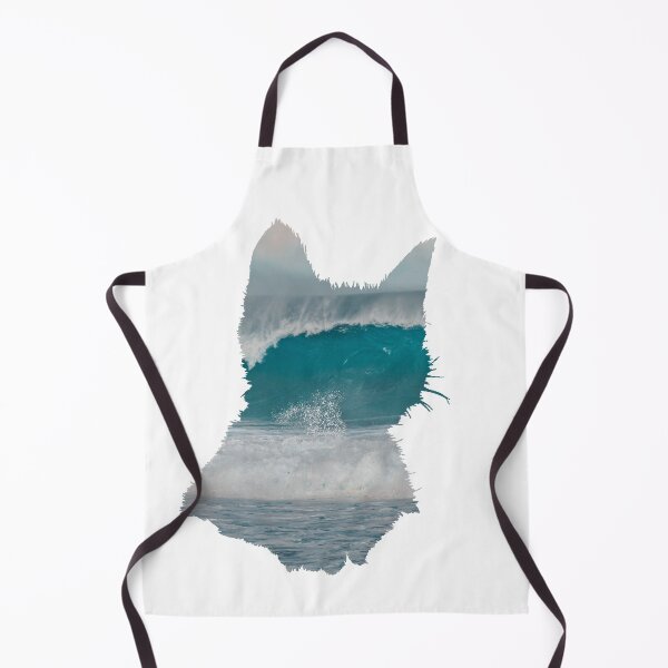 Item preview, Blue Ocean Waves Crashing on Shore Cat designed and sold by kryative.